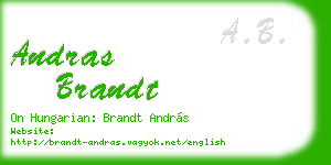 andras brandt business card